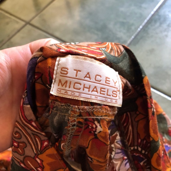 VTG Stacey Michaels Retro Boho Hippie 70s Floral Print Shorts - Picture 8 of 9